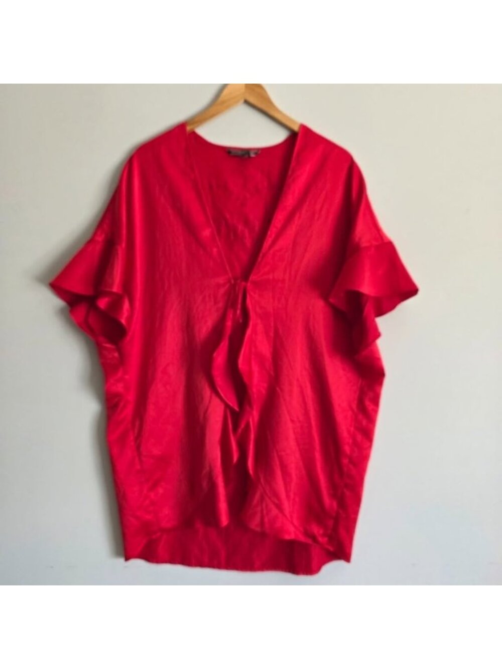 Victoria's Secret Red Satin Robe One Size